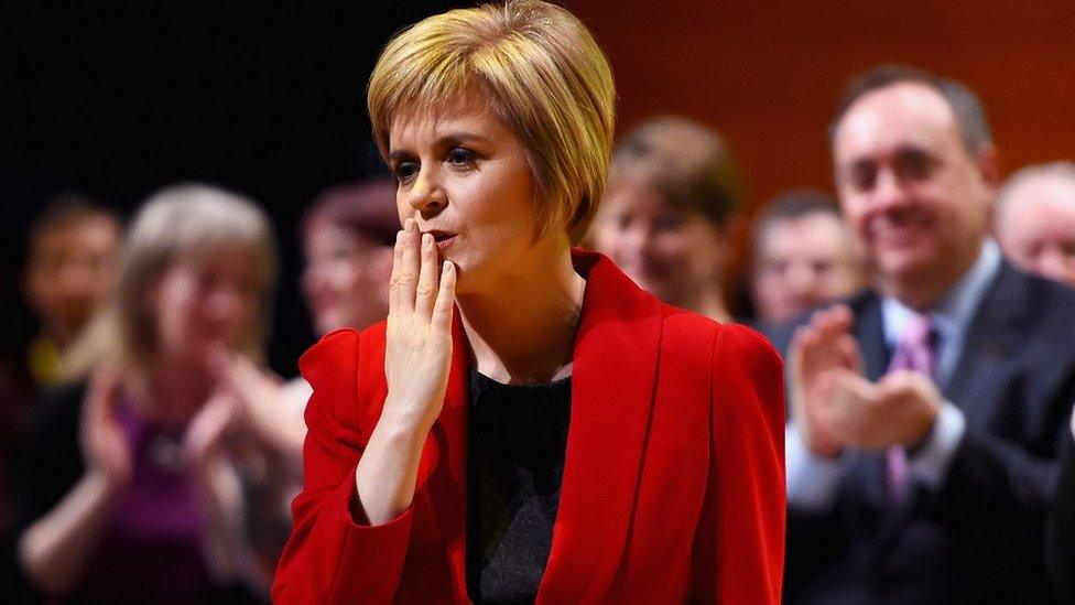 Nicola Sturgeon at conference