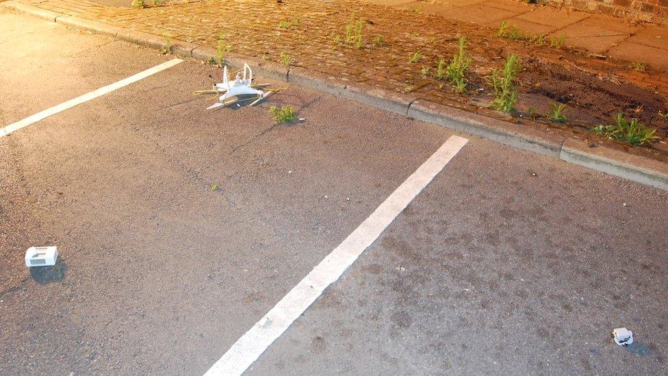 Image of crashed drone