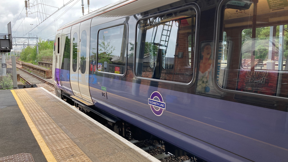 Elizabeth line carriage at Shenfield station