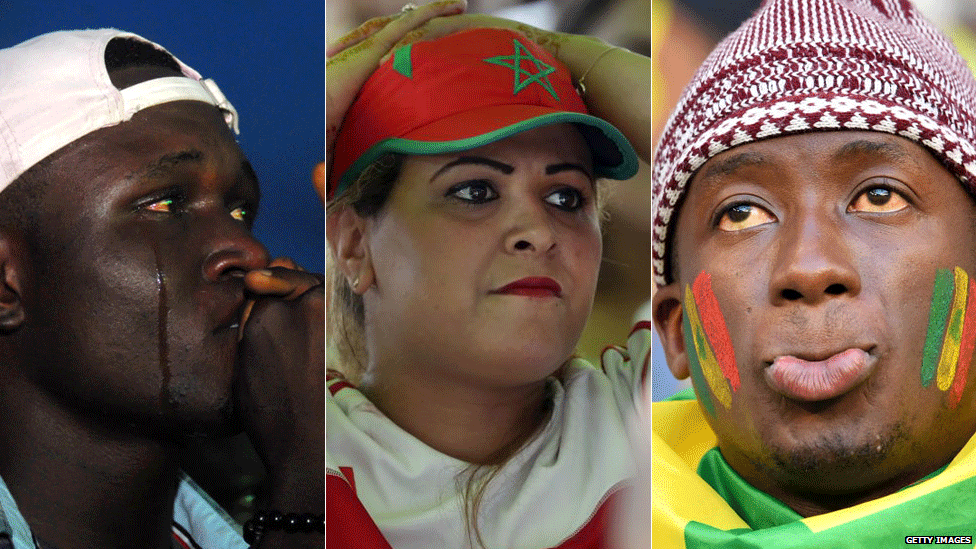 Fans from Nigeria, Morocco and Senegal