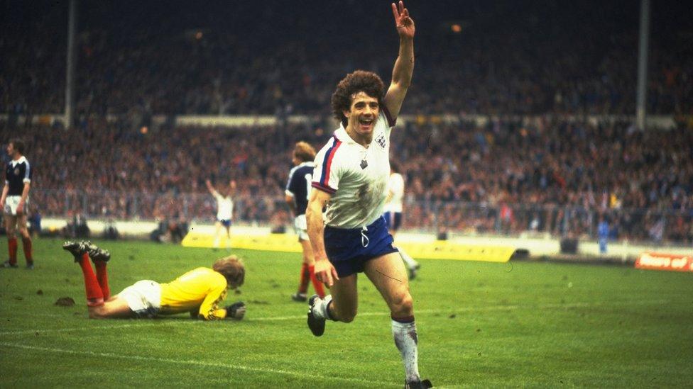 Kevin Keegan celebrates