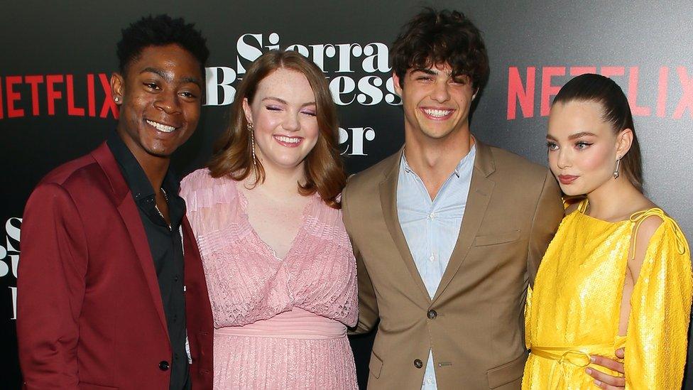 RJ Cyler, Shannon Purser, Noah Centineo and Kristine Froseth attend the premiere of Sierra Burgess Is A Loser.