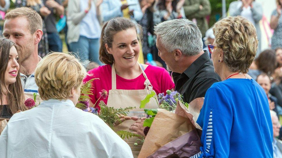 Sophie Faldo (centre) was crowned this year's winner