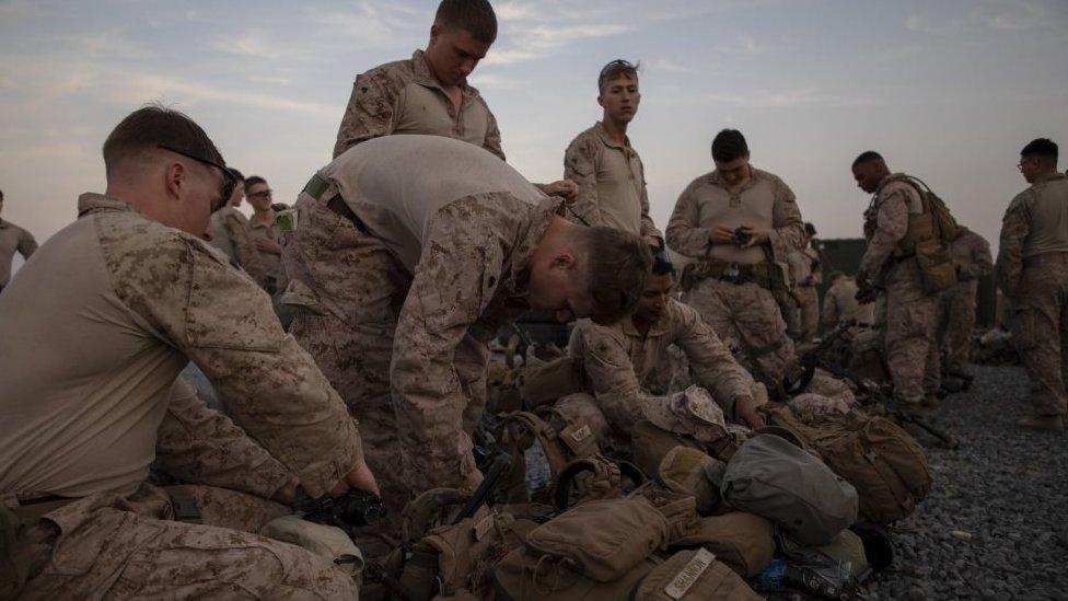 US Marines assigned to the Special Purpose Marine Air-Ground Task Force-Crisis Response, Kuwait, 31 December