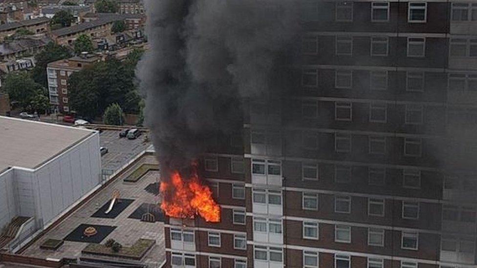 Fire in Shepherd's Bush tower block