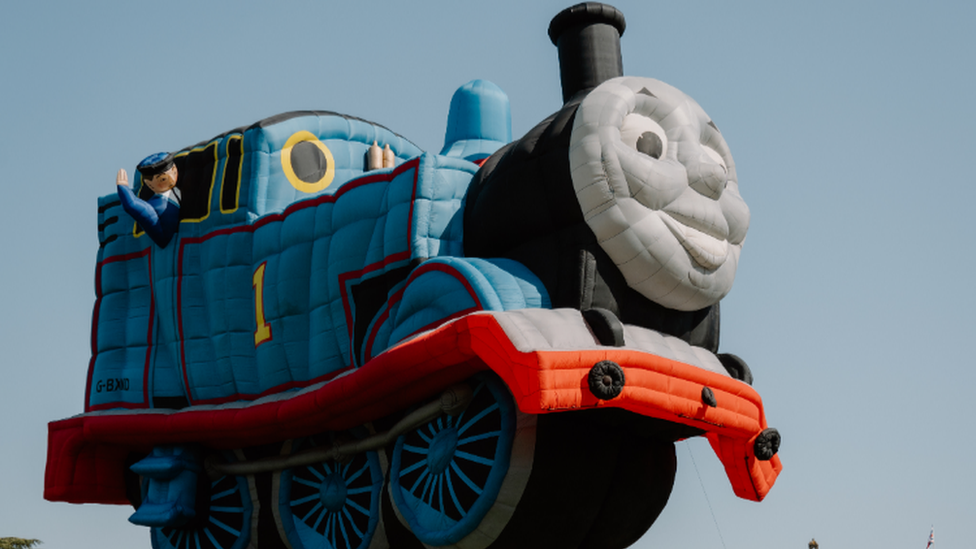 A Thomas the Tank Engine hot air balloon