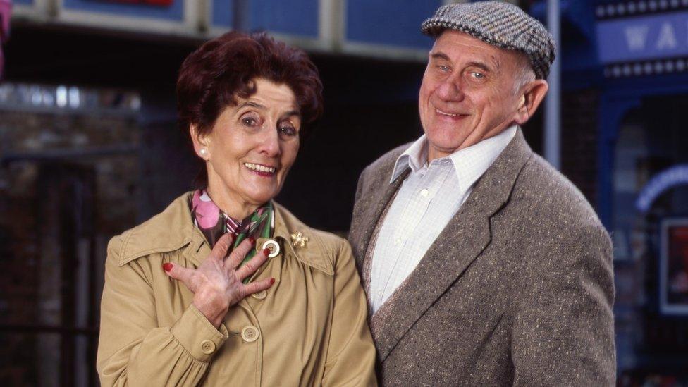 June Brown as Dot and John Bardon as Jim Branning