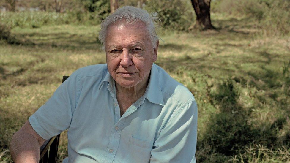 Sir David Attenborough at Lewa Wildlife Conservancy in Kenya