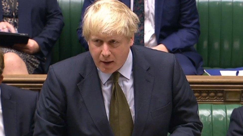 Boris Johnson in the Commons