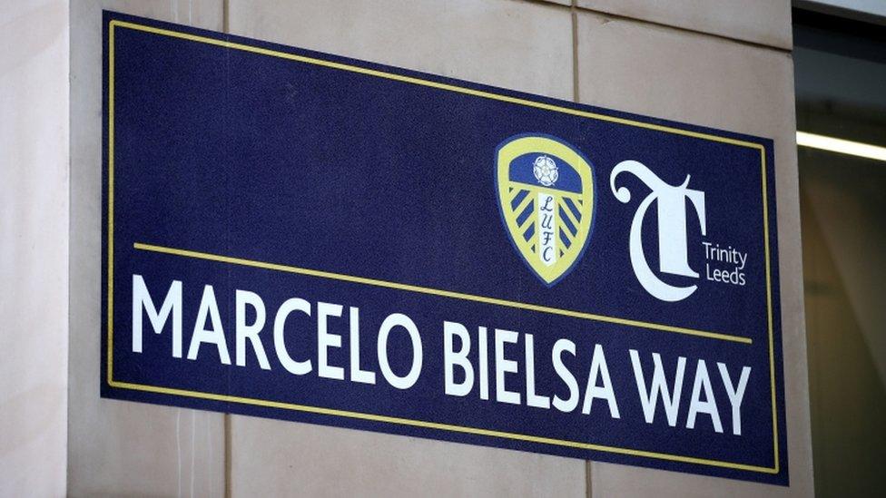 Marcelo Bielsa Way at the Trinity Leeds shopping centre