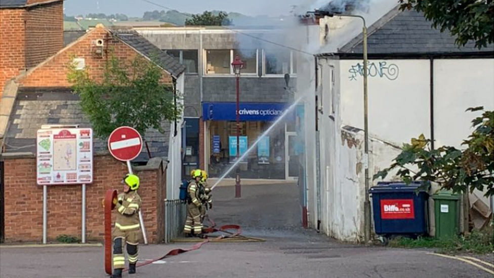 Firefighters in Ilkeston