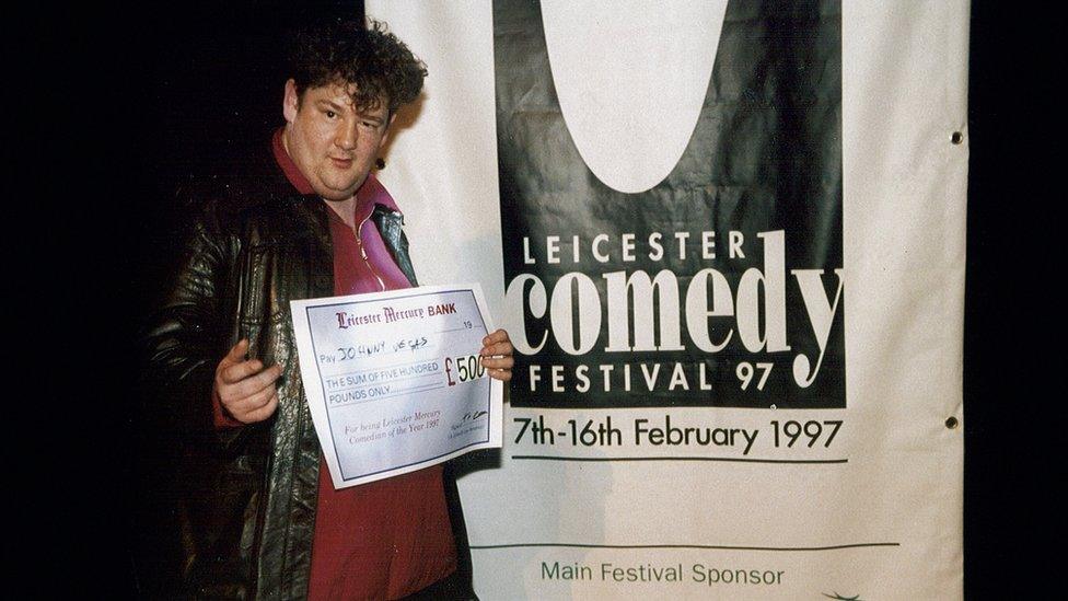 Jonny Vegas performing at the Leicester Comedy Festival in 1997