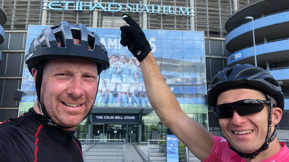 Chris Scott and Shaun Spence at the Etihad