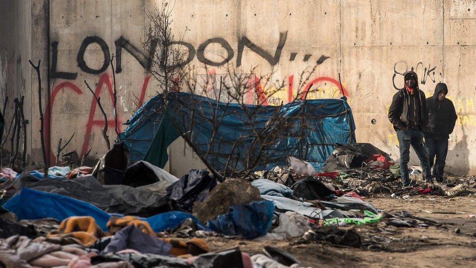 Part of the Calais camp known as Jungle that has been evacuated