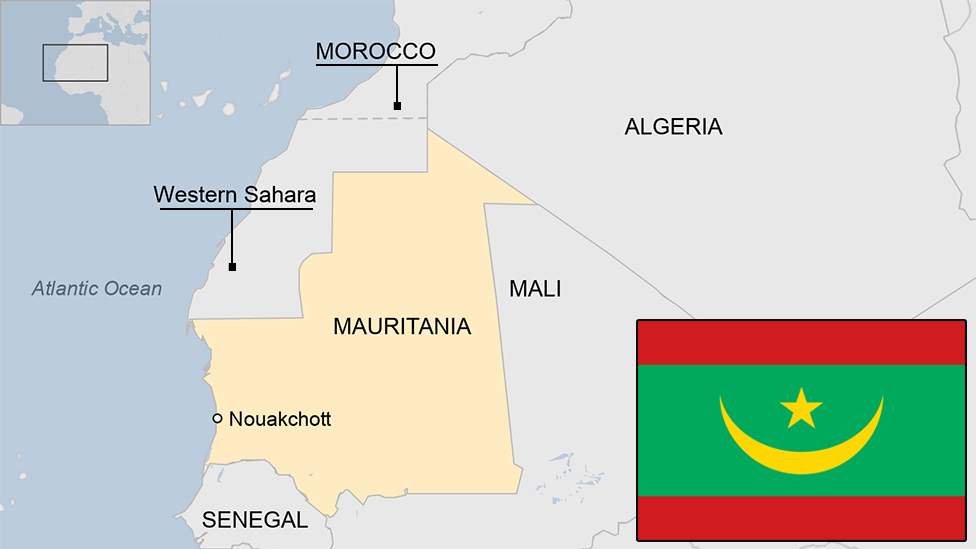 map of Mauritania