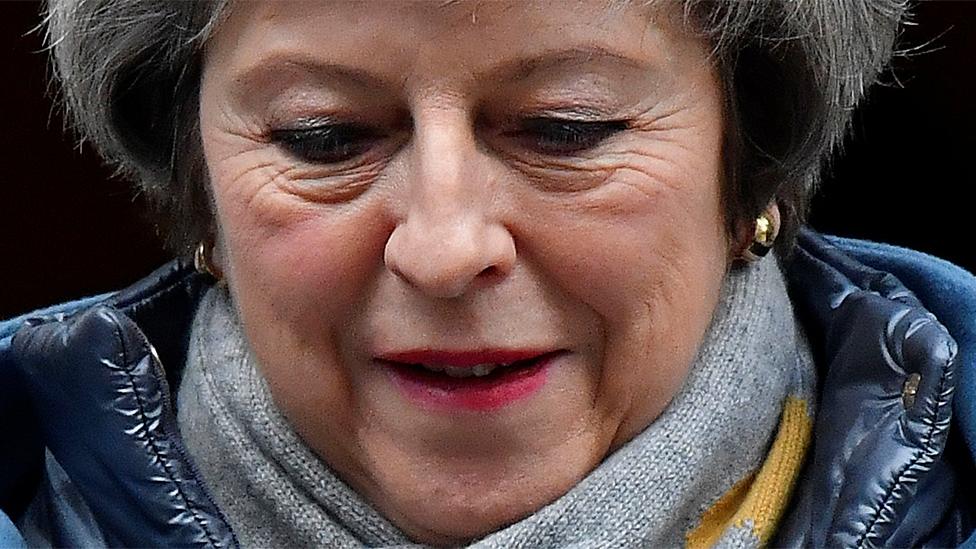 Theresa May leaves 10 Downing Street on Wednesday