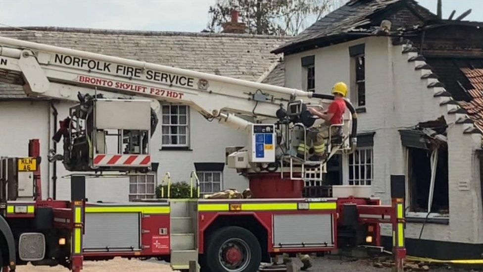 Norfolk Fire service attends 30 weather related fires in 3 days - BBC News