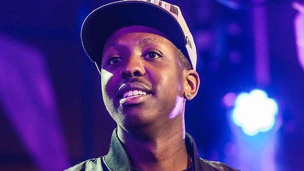 Jamal Edwards presents an award at NCS YES Live at The Roundhouse on March 29, 2016 in London, England