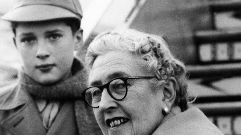 Mathew Prichard pictured with his grandmother Agatha Christie