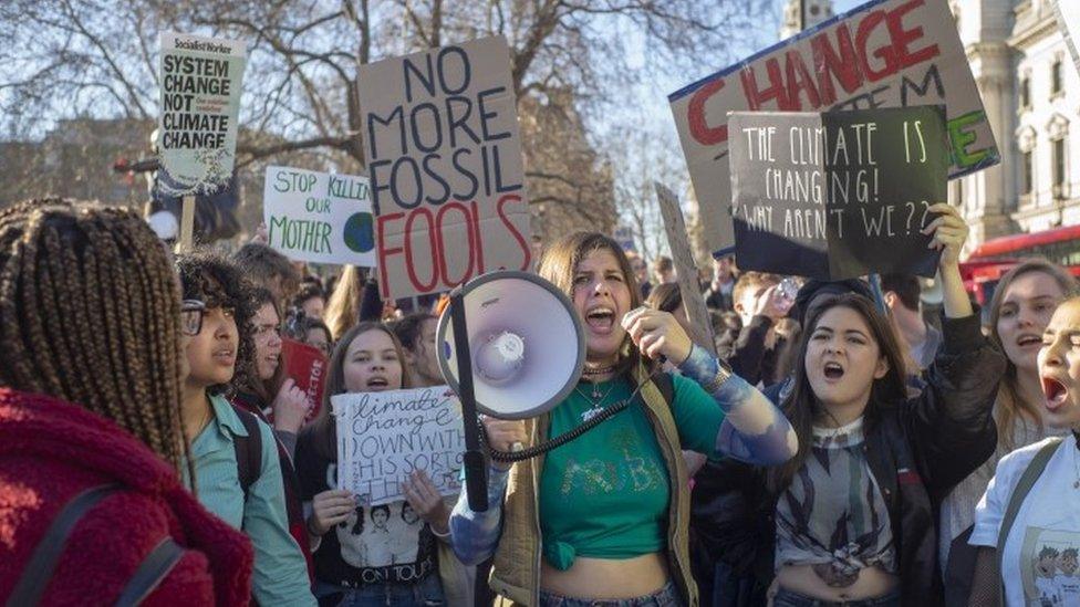 Climate change protest