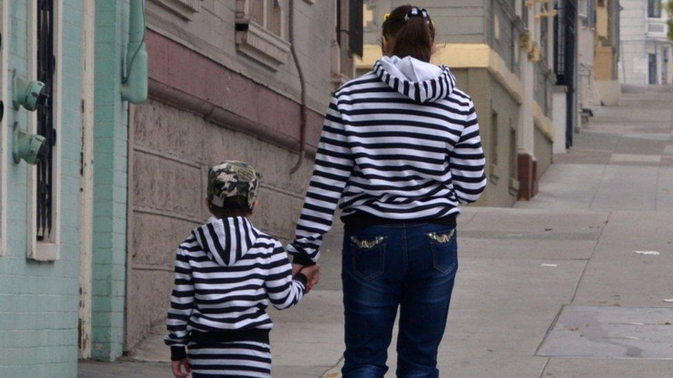 Children walking in street