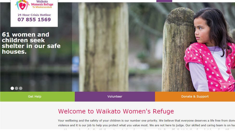 Printscreen from Waikato's website