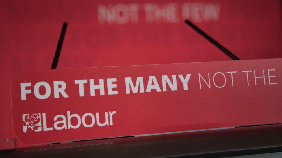 Labour Party signage during the 2017 election