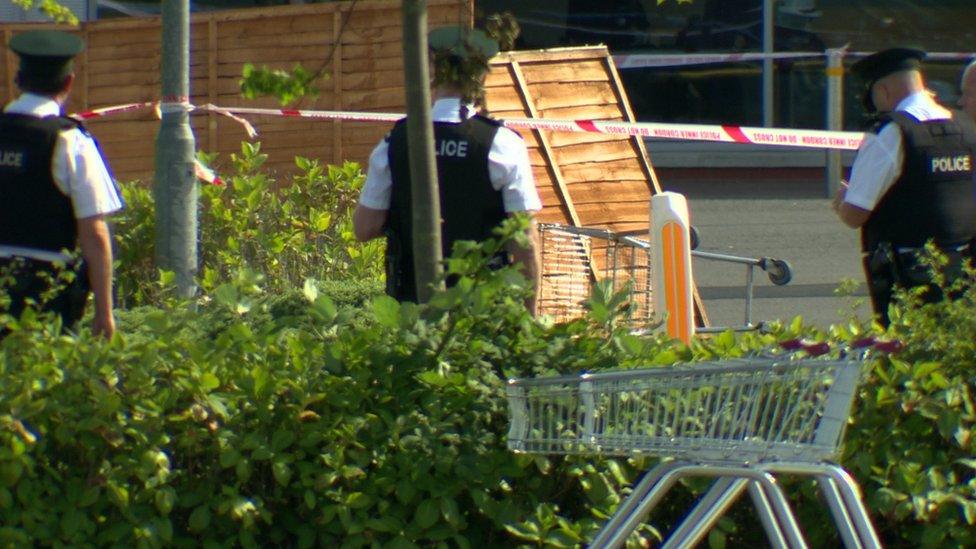 Scene of Bangor car park shooting