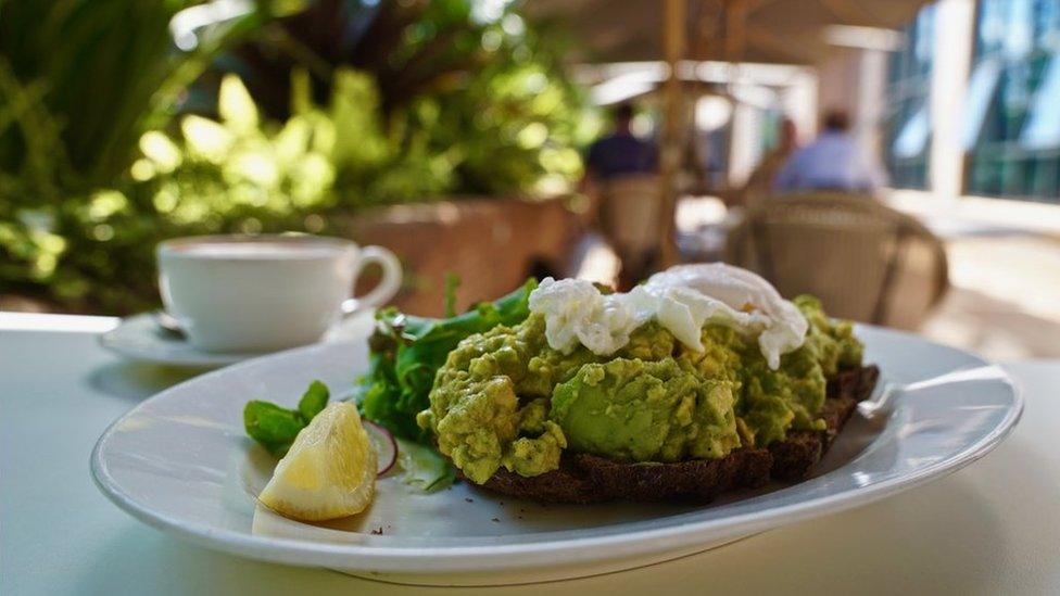 Avocado on toast at Nairobi restaurant Le Grenier à Pain.