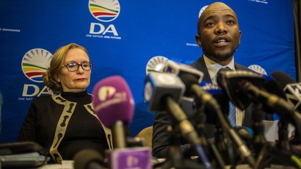 Helen Zille and Mmusi Maimane