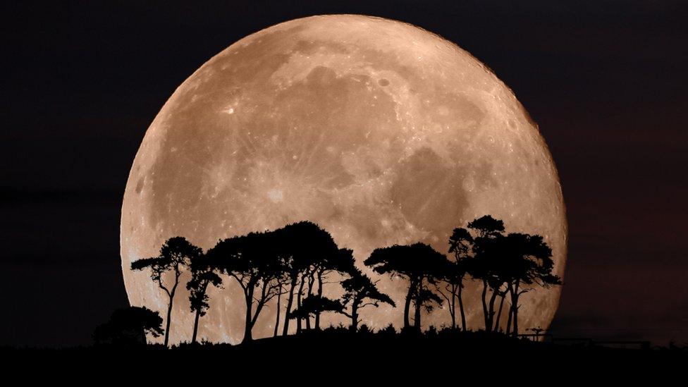 Composite of super moon