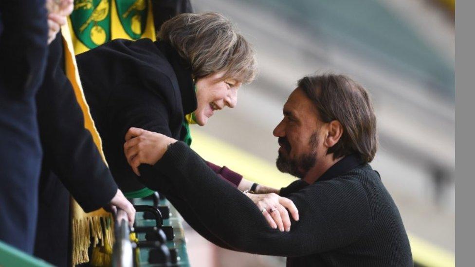 Delia Smith and Daniel Farke