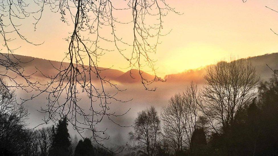 Mist over Vivod near Llangollen