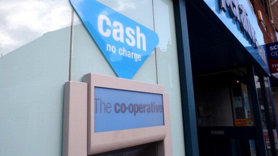 a Co-op cash machine