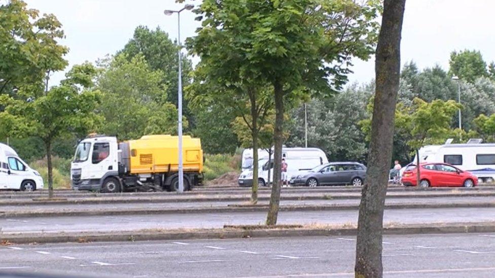 unauthorised Gypsy and traveller site in Newport