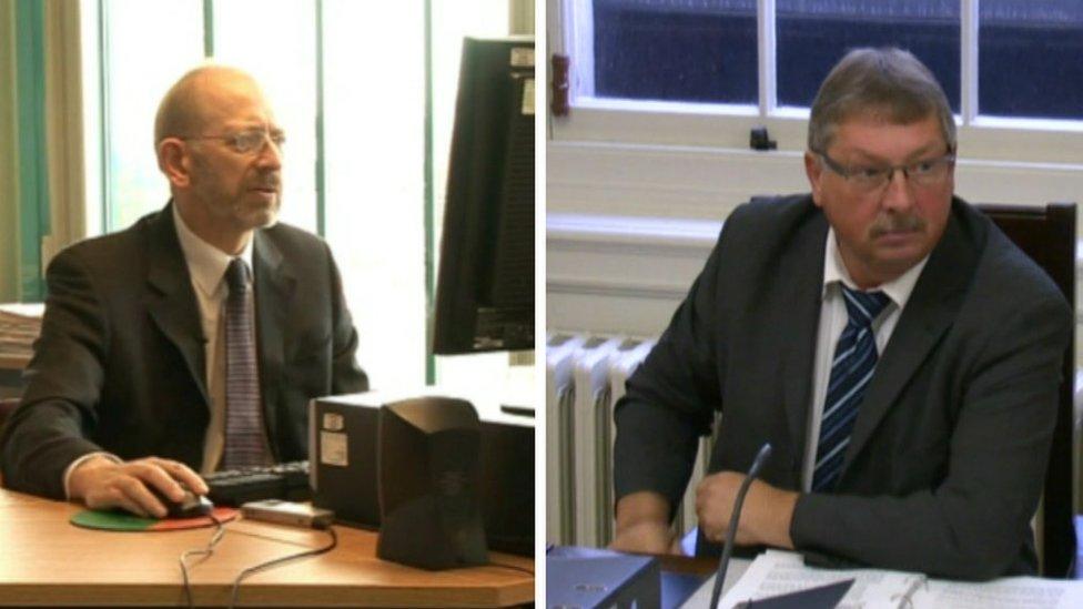 Standards Commissioner Douglas Bain and DUP MLA Sammy Wilson