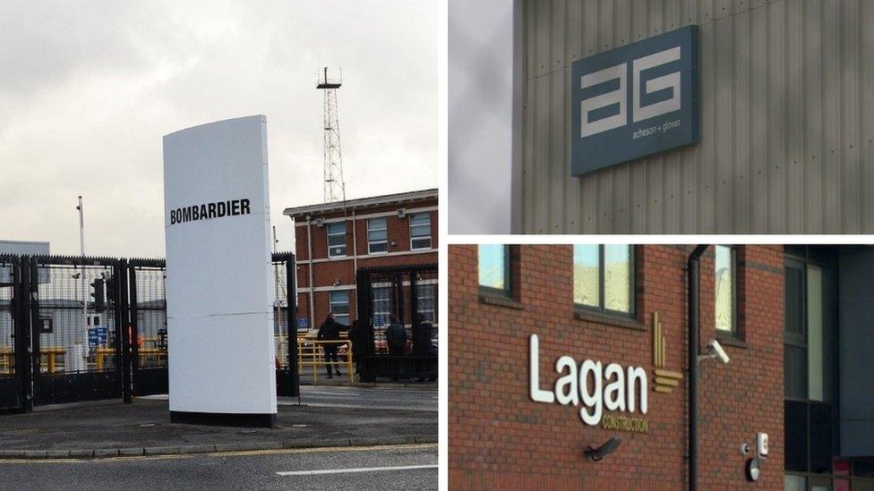 There were job losses at Bombardier, Acheson & Glover and Lagan Construction in 2018