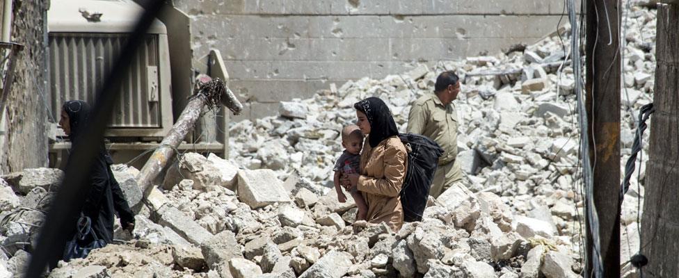 Women and children in Mosul