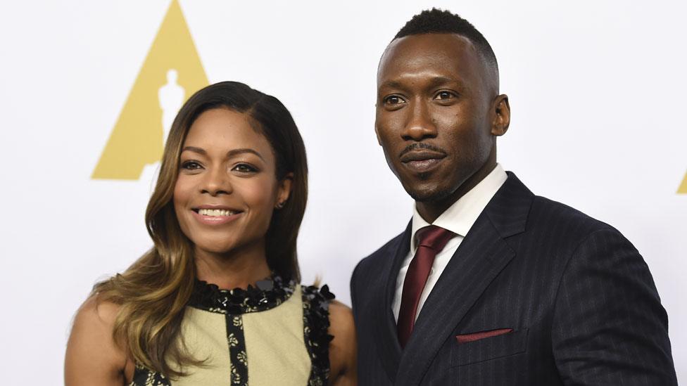 Naomie Harris with Mahershala Ali