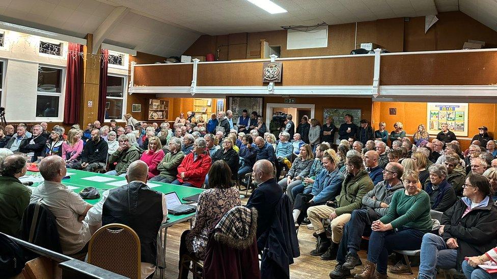 Braunton residents attend a public meeting