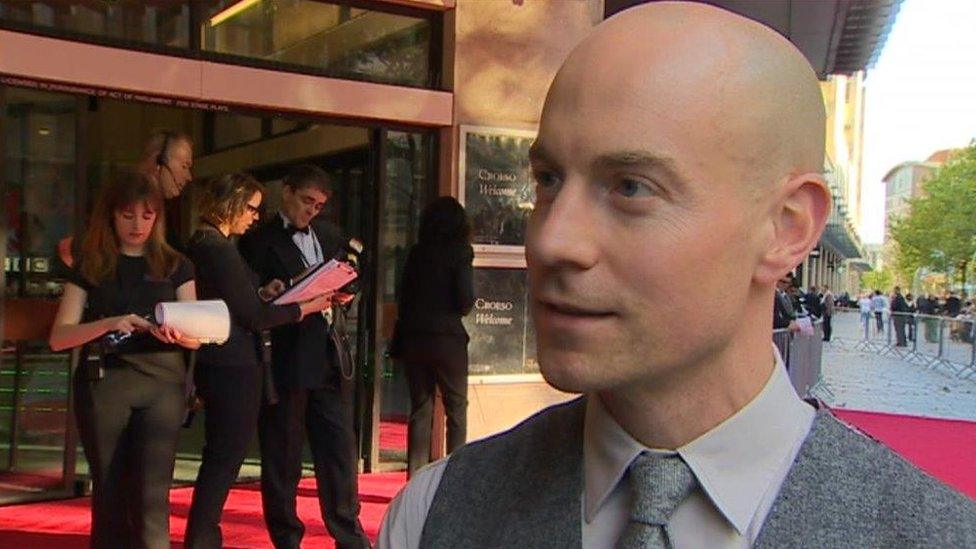 Broadchurch actor Matthew Gravelle on red carpet