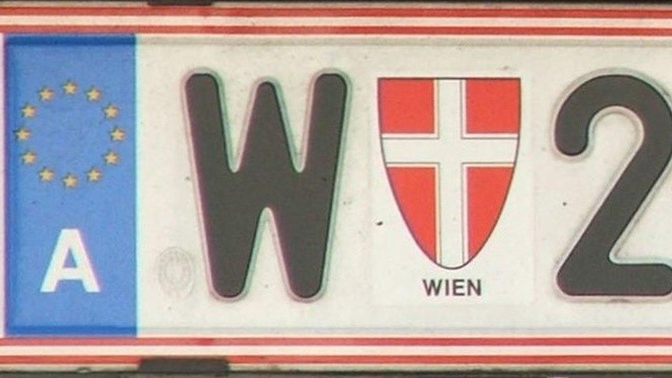 Austrian number plate