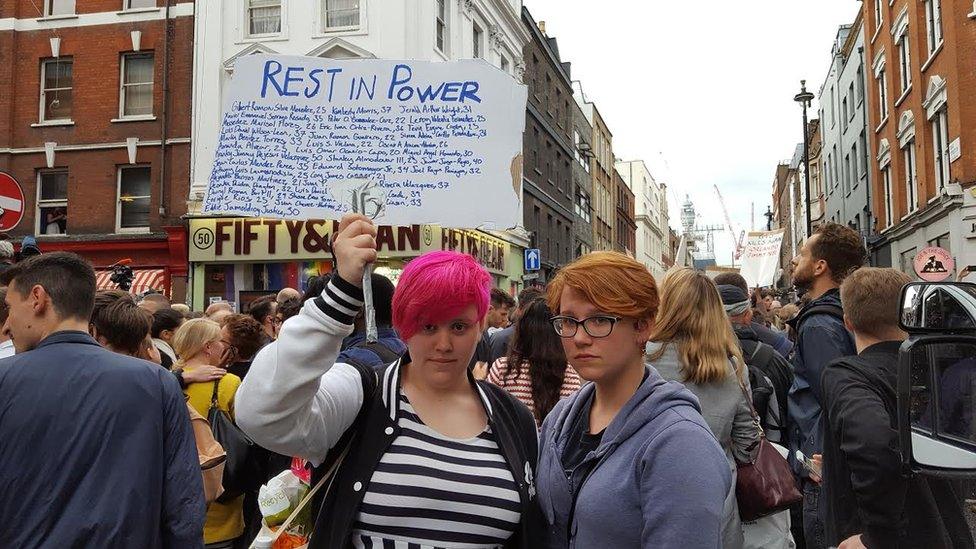 Ash Cox, 19, from Colchester (left) and Georgina Keck, 19, from Ealing (right)