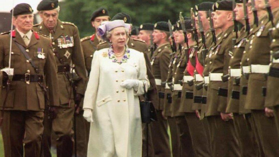 The Queen visiting Northern Ireland in 1991