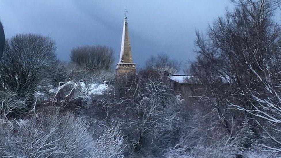 Spire of church