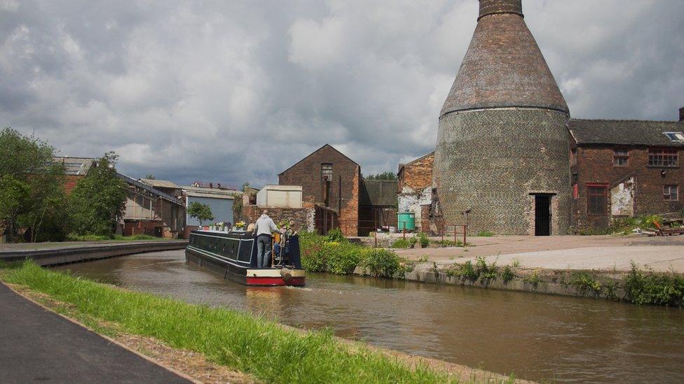 A canal in Stoke-on-Trent