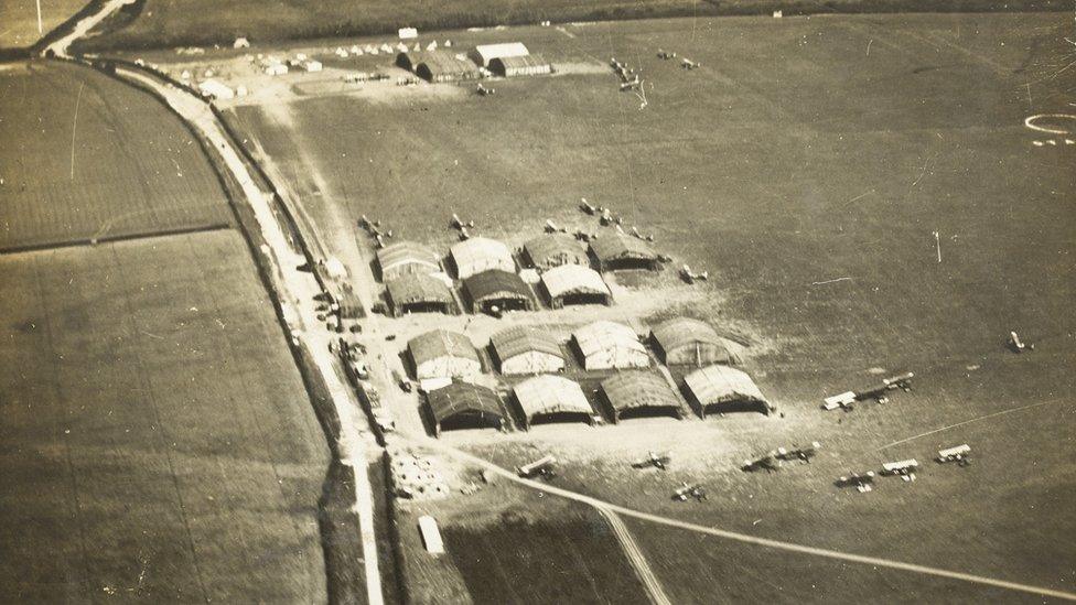 Stamford Aerodrome in July 1918