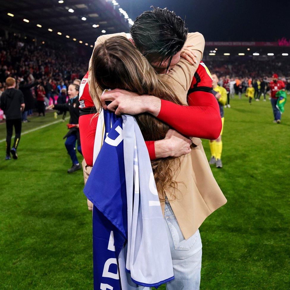 Kieffer Moore and partner Charlotte Russell