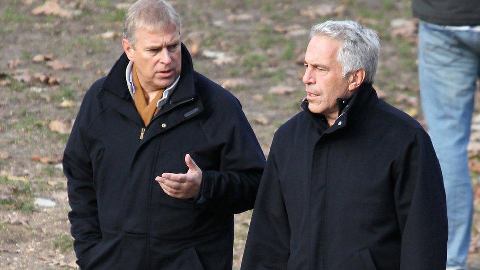 Prince Andrew and Jeffrey Epstein around 11 years ago in New York