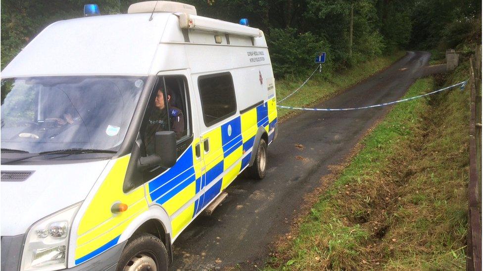 A police cordon remains in place at the scene